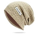 Detalle del tejido de crepé texturizado y forro de doble capa en este gorro holgado transpirable - Talla única / Camel