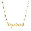 Collar de mujer en acero inoxidable chapado en oro de 18K con colgante de Capricornio - Capricornio / Dorado
