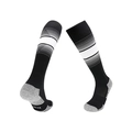 Calze da calcio traspiranti nere con suola antiscivolo e taglia 39/44 stampata - Nero/Bianco