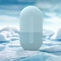 Detailed view of the ice roller cap with max indicator against a polar glacier background - Shell Texture / Blue