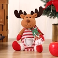 DIY Weihnachts-Elch Filztasche mit Streifenmuster und Herzfenster für Süßes - Elch-Stil