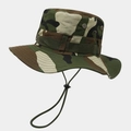 Close-up of camouflage sun hat featuring breathable mesh vents and adjustable chin strap - M (56-58cm) / Four Color Jungle Camouflage (11#)
