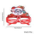 Red LED Christmas glasses with Santa and Snowman figures for festive party wear - Christmas Glasses Style H
