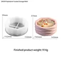 Polygonal diamond-cut silicone mold for DIY storage box and plaster flower pot creation - Polygonal Rhombic Faceted Storage Mold