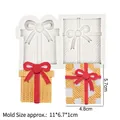 Silikonform für Geschenkschachteln mit Schleife für DIY-Kerzen und Desserts - 1# Geschenkbox / Grau