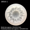 Molde de silicona girasol translúcido para resina DIY y fondant, tamaño 4,5x4,5x1,1 cm - Estilo 1-Girasol