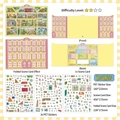 DIY 3D scenery sticker set with PET stickers and folding card for journaling - Doll Apartment (Series 20)