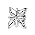 S925 sterling silver daisy flower charm spacer with vintage black lines for bracelets - PA0152 (Double Layer Petals)
