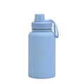 Light blue 650ml stainless steel sports bottle with a matte finish and carry handle - 650ml / Sport / Haze Blue