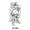 Waterproof temporary tattoo sticker TH-484 with sketch lily flowers and dreamcatcher - Th-484 / 210*148mm