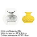DIY silicone mold for rhombus pattern plaster vase with detailed dimensions and weight - Gray