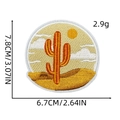 Toppa termoadesiva ricamata cactus del deserto per abiti fai da te, 7,8cm x 6,7cm - Toppa Cowboy 1#-Cactus del Deserto