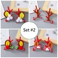 Set di fermagli natalizi con corna di renna, fiocchi rossi e pompon per bimbi - Combo #2 (Set da 4 paia)