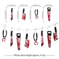 Halloween bloody weapon banner set with paper saws and knives decorations for parties - Bloody Weapon Banner (PVC)