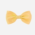 Classic light orange grosgrain ribbon bow hair clip for babies and toddlers - Single Item / Milky Yellow