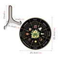 Wheel of the Year wooden calendar plaque with stand showing 10 inch diameter details - BT294/Moth Floral Design