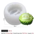 Durian shaped silicone mold for aromatherapy candles with detailed fruit texture - 3-inch Durian SW-21