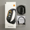 Smart Band 8 fitness tracker set in black including charger, strap and manual - M8 Magnetic Model - Black (Hryfine)