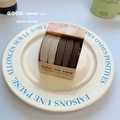 Neutral earth tone hair band set with strong elasticity in a minimalist paper gift box - Coffee Beige 5 Pcs Set