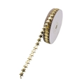 Ruban d'étoiles dorées pour décoration de sapin de Noël et accessoire de cadeau DIY - 12mm Petite Étoile Or 10m