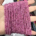 Faceted 2-3mm natural pink crystal square beads for DIY jewelry making accessories - 51-Pink Tourmaline (Natural)