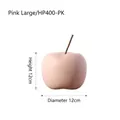 Pink ceramic apple decorative ornament large size matte finish model HP400-PK 12cm - Pink Large Apple