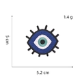 Blauer Evil Eye Stickereiaufnäher 5,2x5cm Aufbügel-Applikation für Kleidung Deko - Evil Eye Aufnäher 3#