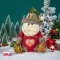 Christmas gnome plush bag with red tree hat and heart window for gifts - Christmas Cartoon Santa Bag