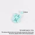 0,8 cm muntgroene vierkante PVC-kubuskraal voor DIY-taartaccessoires en knutseldecoratie - 0.8cm - Meerblauw