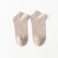 Calcetines invisibles beige para hombre con malla transpirable y textura de canalé - Talla única / Beige (FAQ3)