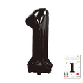 40-inch black number 1 foil balloon with metallic finish for birthday party decoration - 40-inch Black Cardboard Box