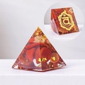 Natürlicher roter Jaspis Orgon Pyramide Harz Kristall Stein Energie Generator Meditation - Roter Jaspis
