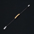 Minimalistisches schwarzes Flechtarmband mit einer polierten goldenen Metallplatte - Schwarz/Gold