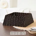 Dark brown woven Christmas tree collar in PE rattan, dimensions 48x58x25cm, 1.2kg weight - Top 48xBottom 58xH 25cm / Square Brown