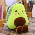 Lindo peluche de aguacate verde con textura suave y expresión de guiño facial - Paquete Estándar / 30 cm / Aguacate