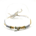 Hand-woven bohemian style cord necklace featuring bronze rings and branch pendant - 11 Ethnic Woven Chain