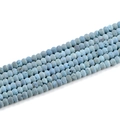Macro-opname van lichtblauwe 4x6mm geode agaat kralen met matte minerale textuur - 4*6mm Abacus kralen (45 stuks, 200mm lengte) / Aqua
