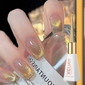 XEIJAYI UV LED gel polish in 10ml bottle featuring a golden glitter gradient effect - Gold Sand Cat Eye