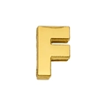 8mm gold-plated metal 3D alphabet letter F charm for DIY jewelry and keychains - Letter-F / 8mm (Inner Diameter)