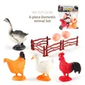 Set de 6 piezas de animales de granja con patos, pollos, gansos y vallas en bolsa - Set de Aves de Corral (929-223A)