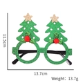 Detailed size view of Christmas tree glasses frame with dimensions 13.7cm and 11.5cm - Star Tree Green Glasses