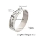 Silver wide stainless steel honeycomb bangle with clover patterns and cubic zirconia - Z334-Floral Wave Hollow / Steel