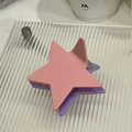 Pink and purple matte star hair claw clip for elegant updo hairstyles - Pink and Purple Combo Style (FJ2673)