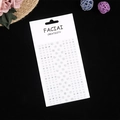 Bijoux de visage autocollants en cristal et perles pour maquillage et décoration corps - Fleur de Prunier Blanche