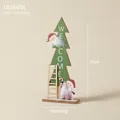 Handcrafted wooden Christmas tree tabletop decoration with Welcome sign and Santa Claus figure - Santa and Tree