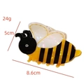 Cute yellow bee hair claw clip with pearl white wings and 8.6cm size measurements - Big Bee