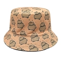 Roze vissershoed met schattige capibara-print voor zonbescherming buiten in de zomer - M (56-58cm) / Huidroze (2#)