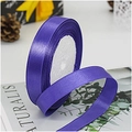 Single roll of 2.5cm glossy purple polyester satin ribbon for elegant gift wrapping - Violet Blue