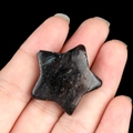 Star-shaped dark natural crystal stone with blue sheen for DIY jewelry and healing - Blue Flash Stone