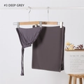 Deep grey modal undercap and matching chiffon hijab set displayed on a wooden hanger - No.3 (Deep Grey)